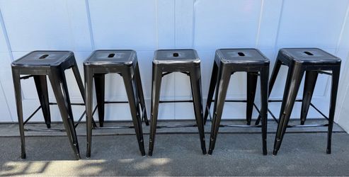 Set of 5 Barstools - Counter Height