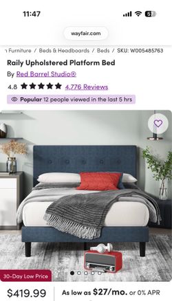 Wayfair king bed for sale. Extremely good condition.