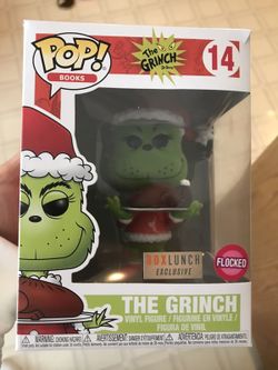 Funko pop Christmas exclusive flocked grinch with roast beast