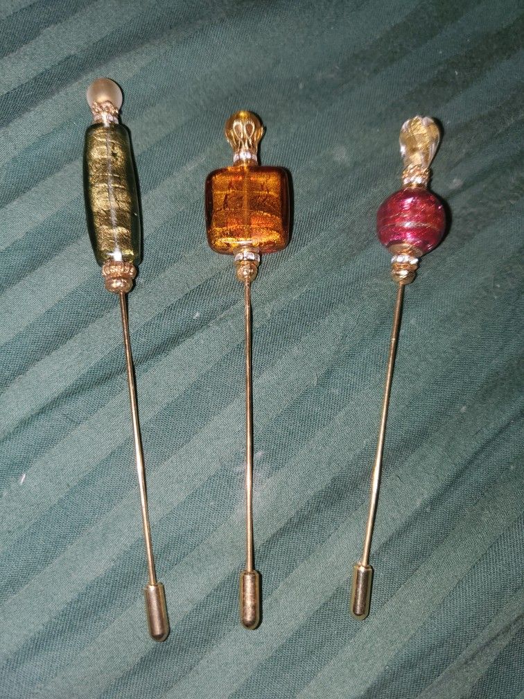 Vintage Glass Straight Pins
