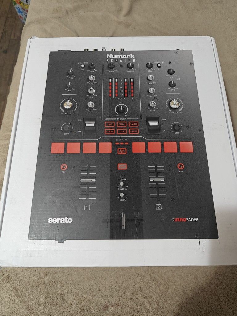 Numark Scratch 24-Bit 2-Channel Serato DJ Pro DVS Scratch Mixer w/ 8 Pads + FX