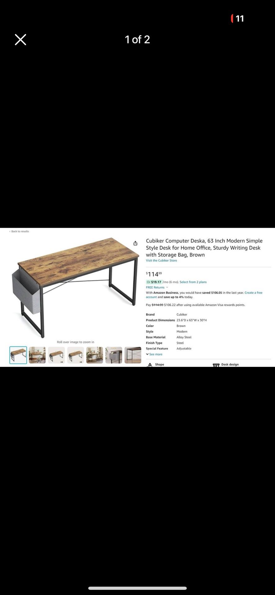 Elegant Brown Wooden Desk - Perfect for Home or Office