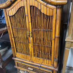 Wicker Armoire