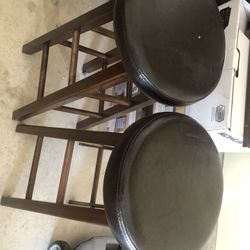 Bar Stool With Wooden Legs