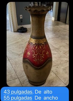 Large Metal Decorative Vase 