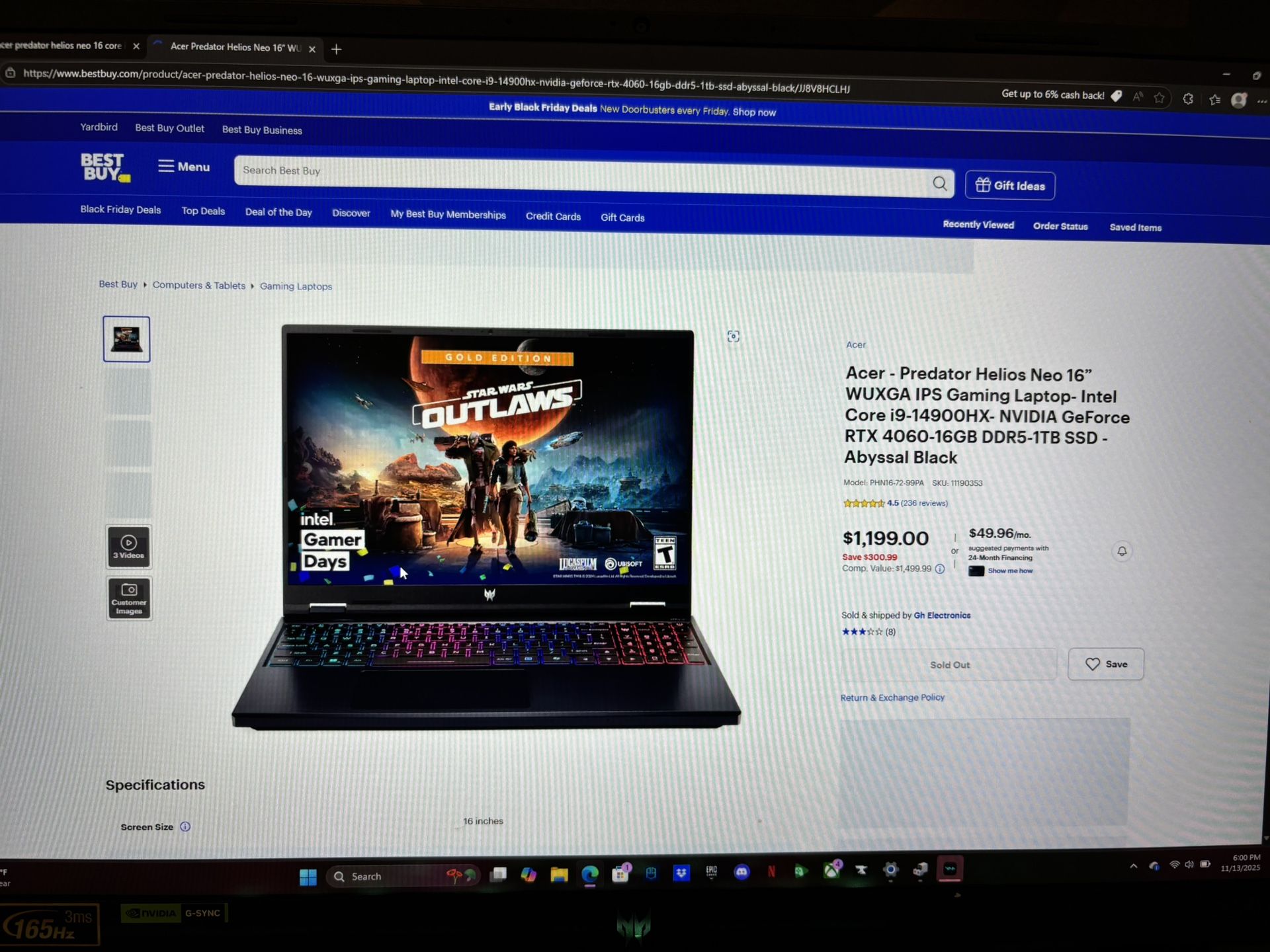 gaming laptop 750 obo