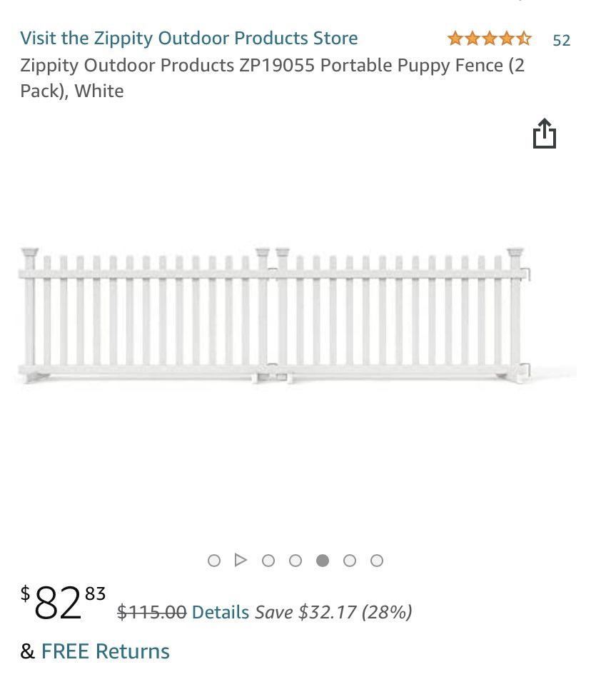 Zippity Portable Fence Panels (2) - New