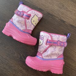 Girls Hello Kitty Rain Boots Size 7/8 Toddler 