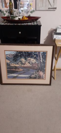 Big heavy good Quality 33x27 picture double matted frame