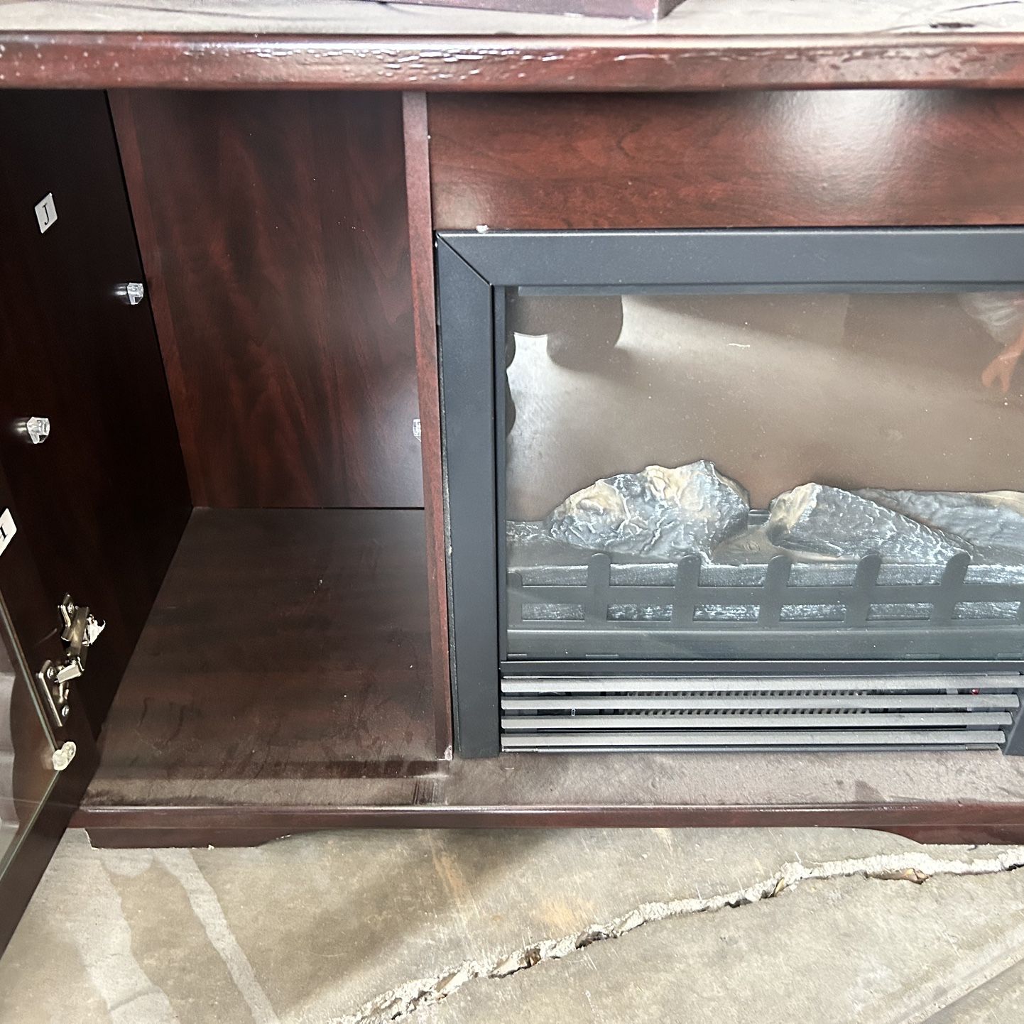Fake Electric Fire Place Dresser 