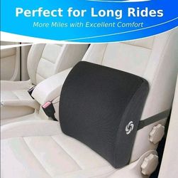 2 Samsonite Memory Foam Lumbar Support Cushions Designed for Use on Car Seats, Office Chairs, or During Travel to Improve Posture & Relieve Back Pain