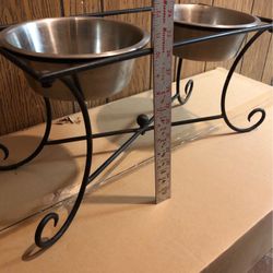 Double Dog Bowl Feeder