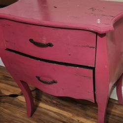 Pink Dresser/End Table