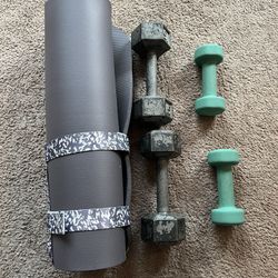 Exercise Equipment- Dumbbells/Yoga Mat
