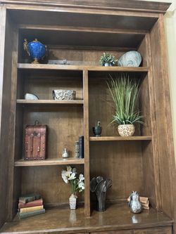 Home Decor Shelf Styling Bundle - Vases, Faux Plants, Decorative Books & Accents
