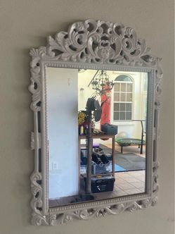 Carved Wood Wall Mirror