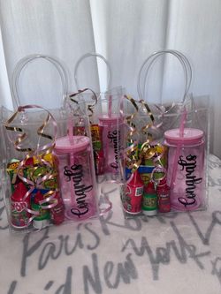 Graduation cups and candy bag