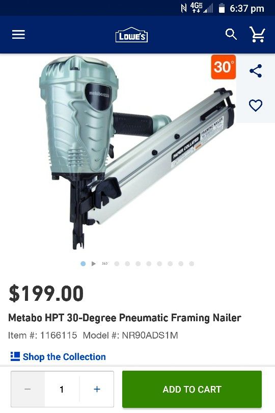 New In Box Air Nailer 