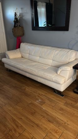White Leather Couch