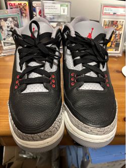 Nike Air Jordan 3 Retro Black Cement 2024 Size 5.5Y / Women's 7