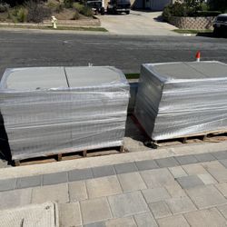 24 in. x 24 in. x 2 in. Pewter Square Concrete Step Stone