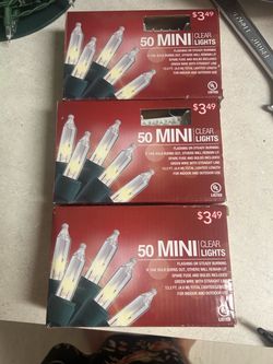 50 Mini Clear Christmas Lights – 3 Boxes