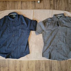 Men’s Shirts G.H Bass Shortsleeved LG Button down (two)