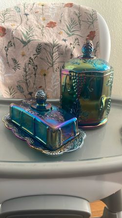 Vintage Indiana Carnival Glass Butter Dish