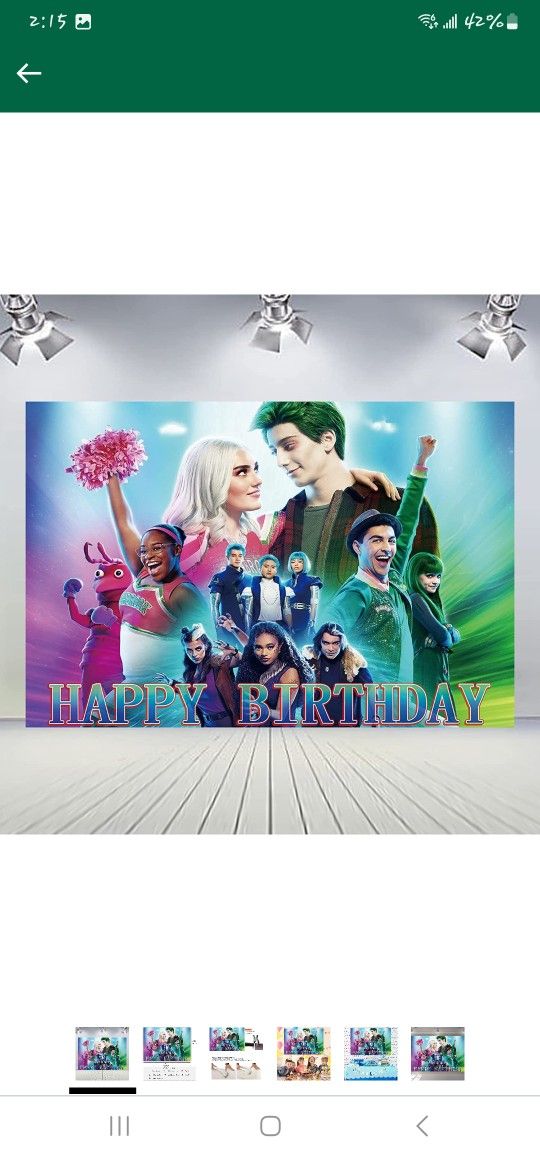 Zombies 3 Birthday Backdrop