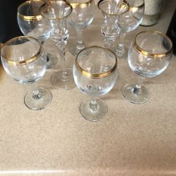 Wine Glass Set With Candle Holders 