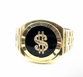 Men’s 10k Yellow Gold Dollar Sign Ring Size 9.5 GP3121885