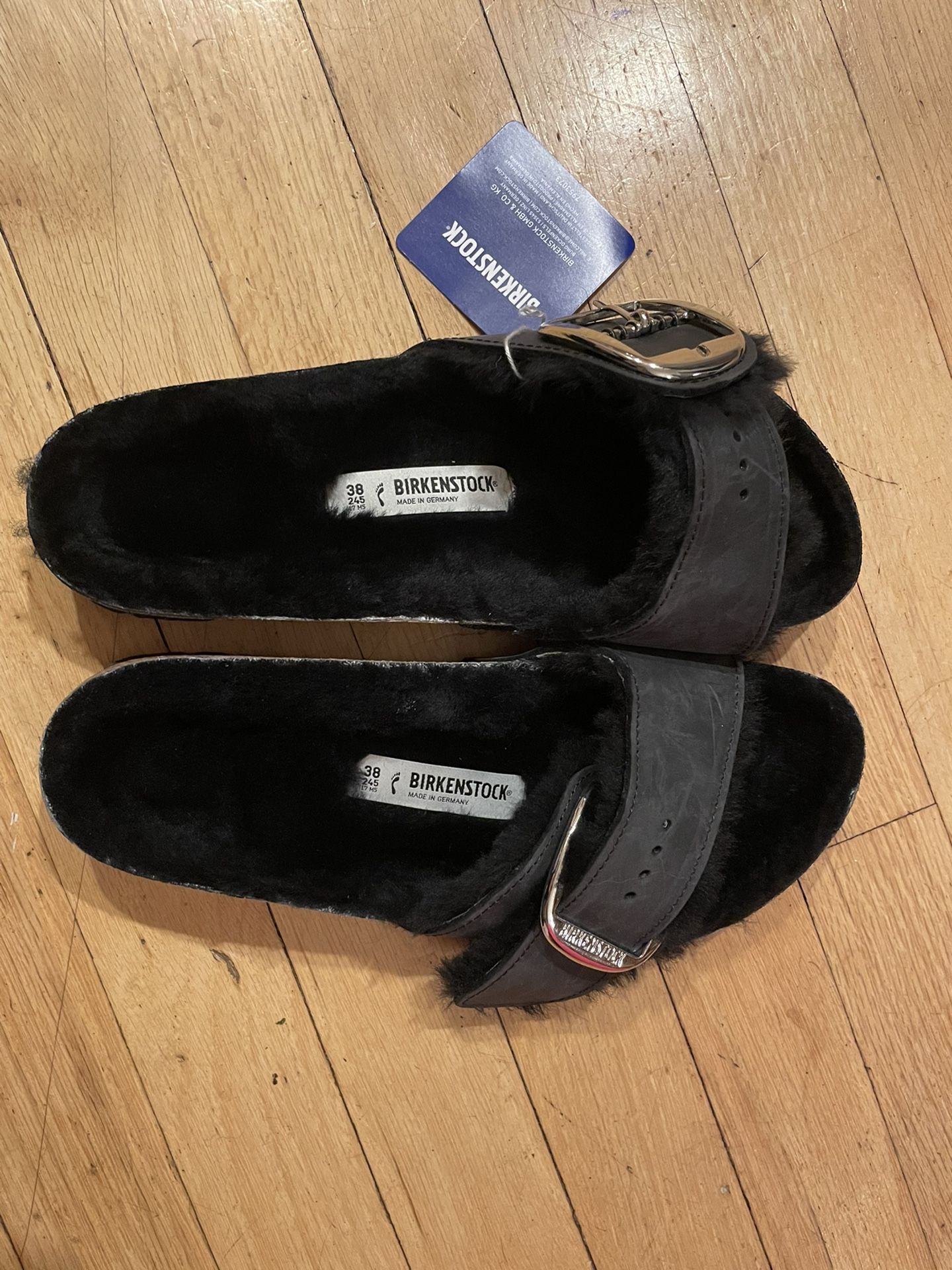 Birkenstock x Madrid Big Buckle Shearling Oiled Leather