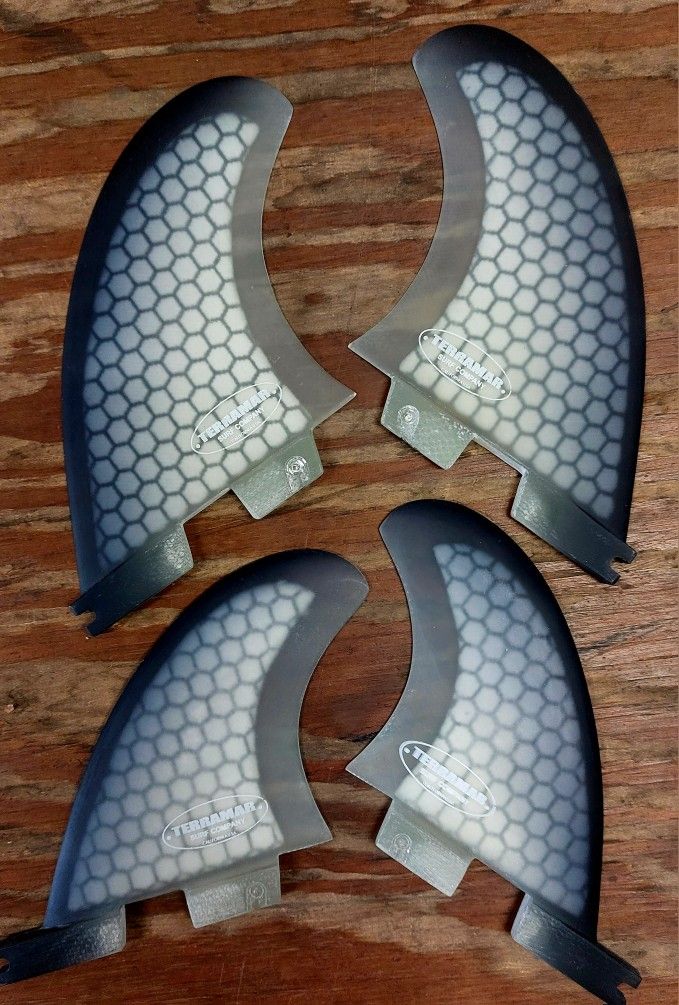 TERRAMAR STRETCH AND RMK QUAD SURFBOARD FINS...BRAND NEW