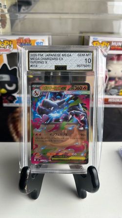 🔥 Mega Charizard X ex Gem Mint 10 Japanese Pokémon Slab – $40