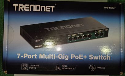 TRENDnet TPE-TG327 7-Port Multi-Gig PoE+ Switch 2.5G Fanless Sealed Brand New