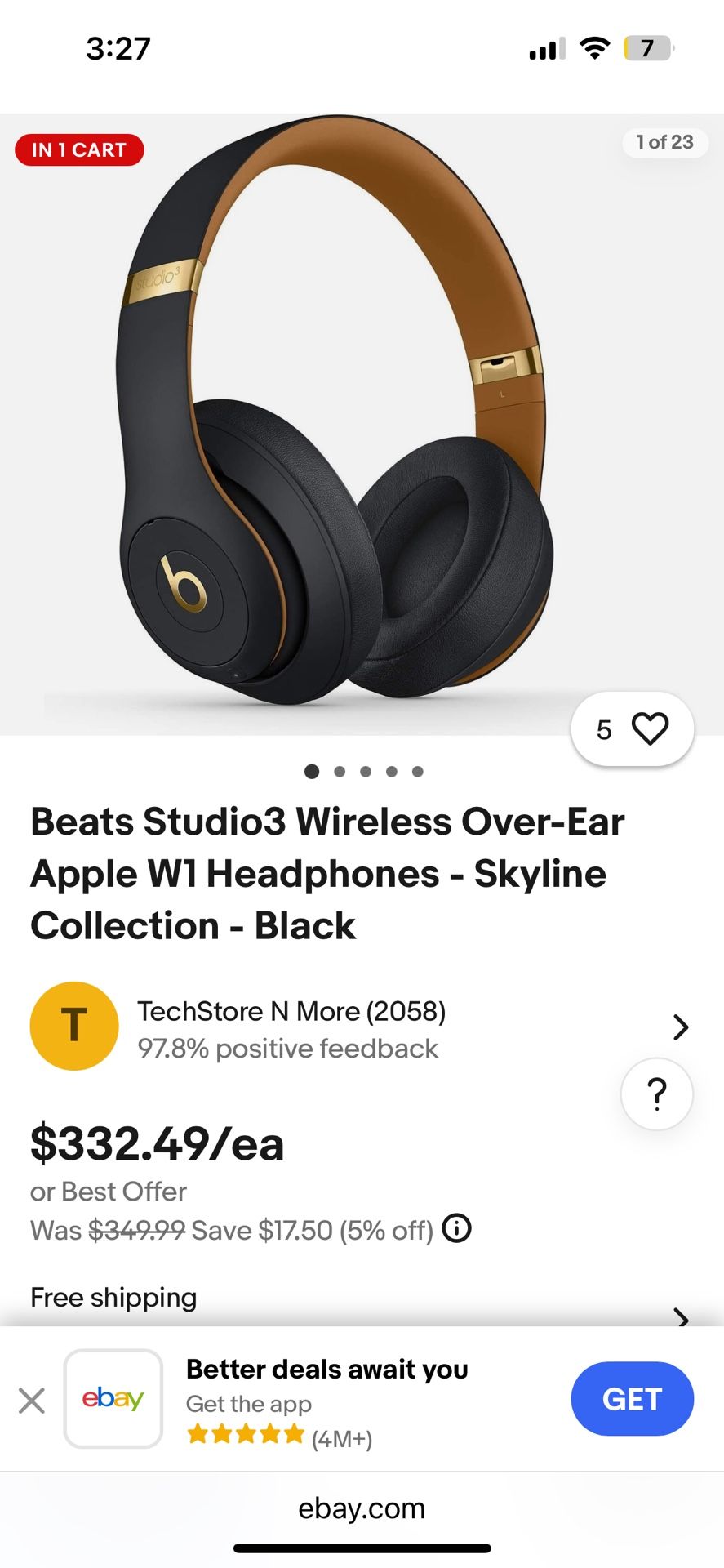 BEATS STUDIO3 HEADPHONES 