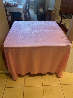 Pink Satin Tablecloth