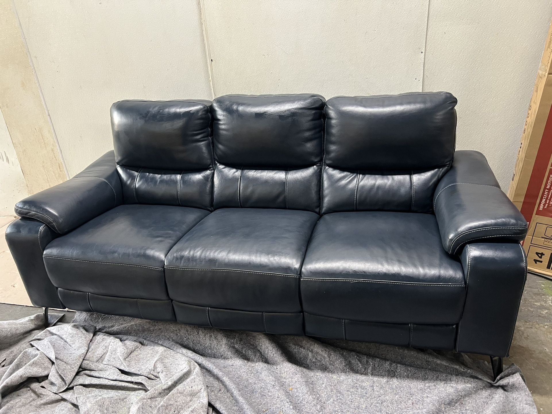 LEATHER ELECTRIC RECLINER COUCH SOFA