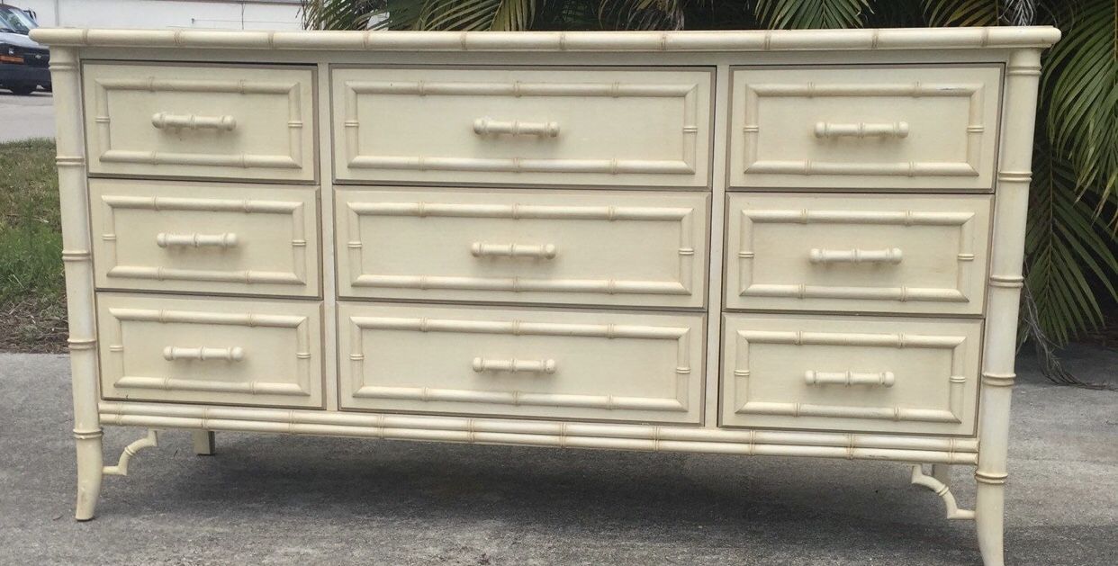 Dixie Aloha Faux Bamboo 60 inch Dresser
