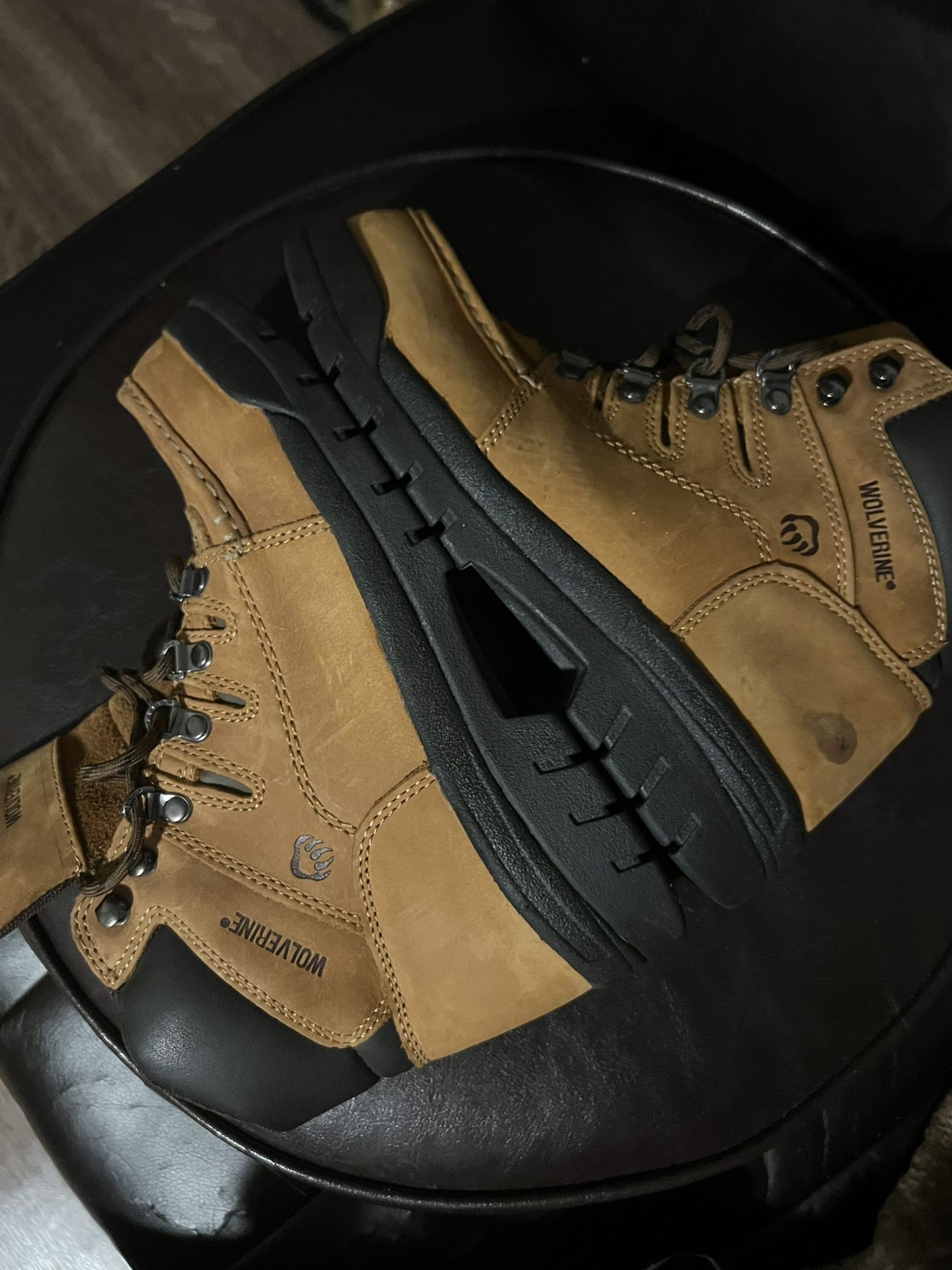 Wolverine Potomac English Moc Steel-Toe Leather men’s size 7M women’s 8.5