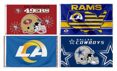 Rams, 49ers And Cowboys Flags 3’x5’ Each $25