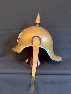 Vintage Solid Brass Replica Prussian Pickelhaube Spiked Helmet Halloween