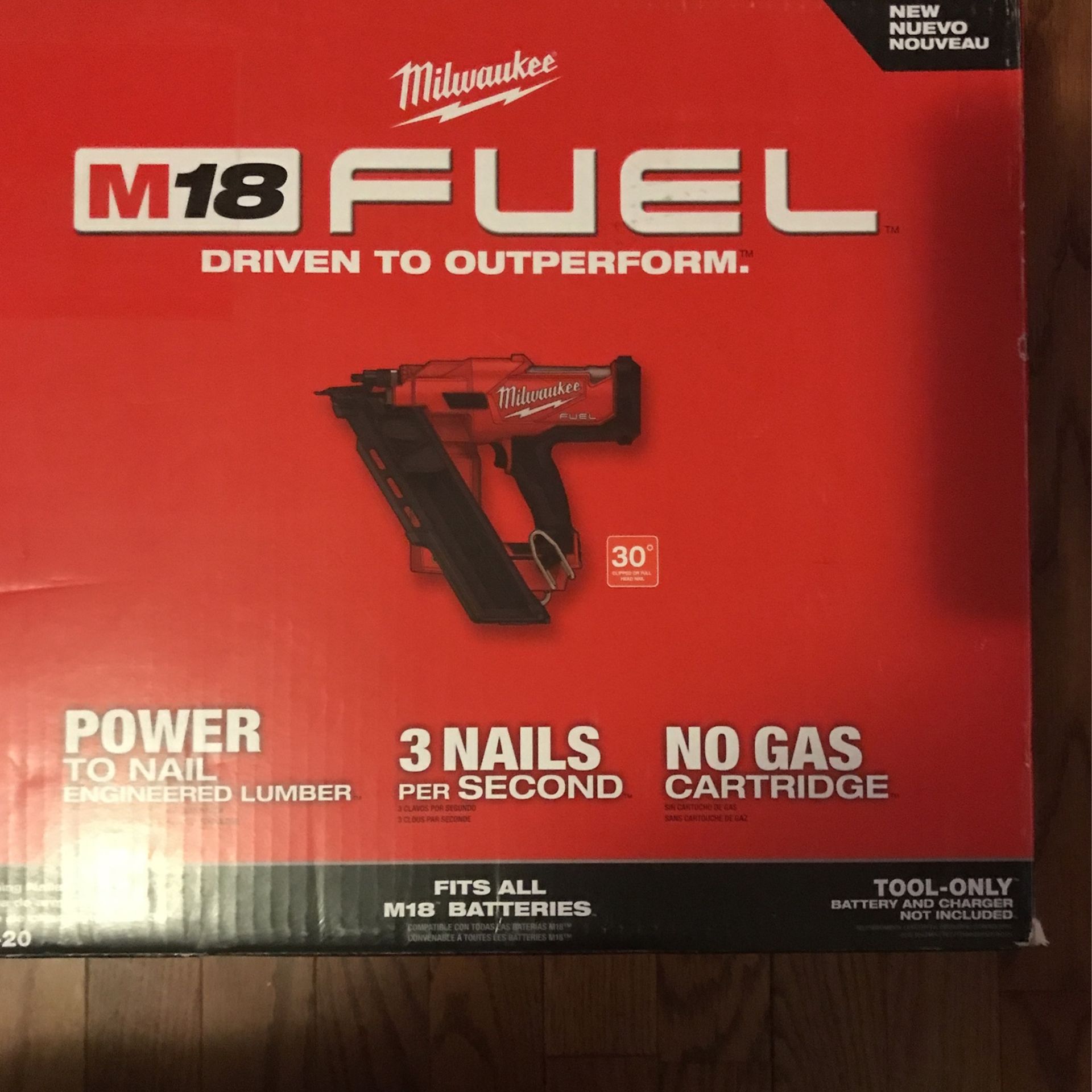 Milwaukee M18 30Degree framing nailer tool only