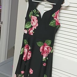 B. Smart polyester black dress with spandex lining Size 3