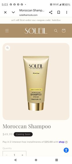 Soleil Moroccan Shampoo 175ml