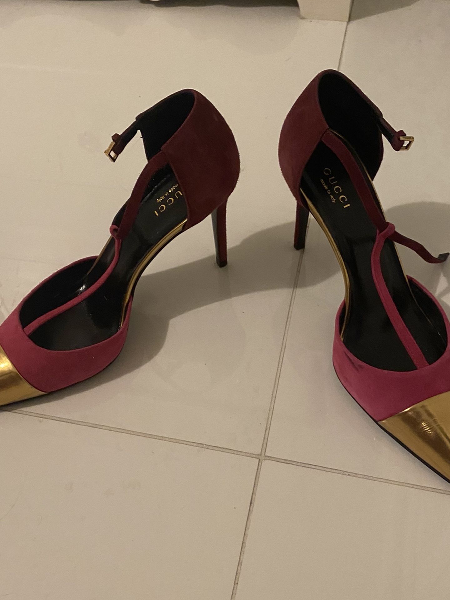 Gucci Women Hot Pink Heels Stilleto Authentic