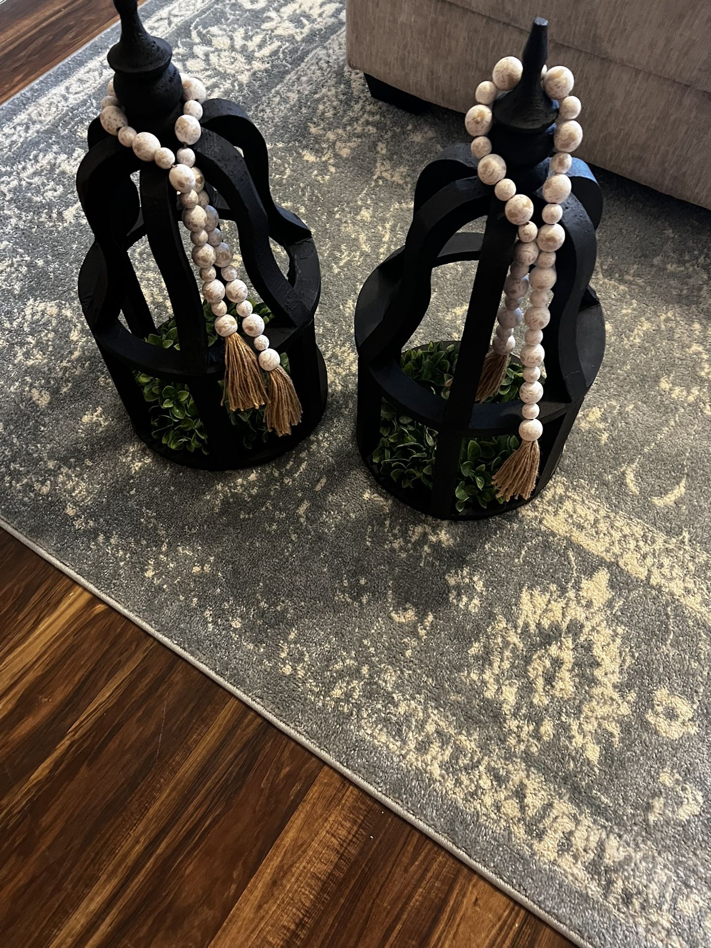Pair Of Wooden Lanterns