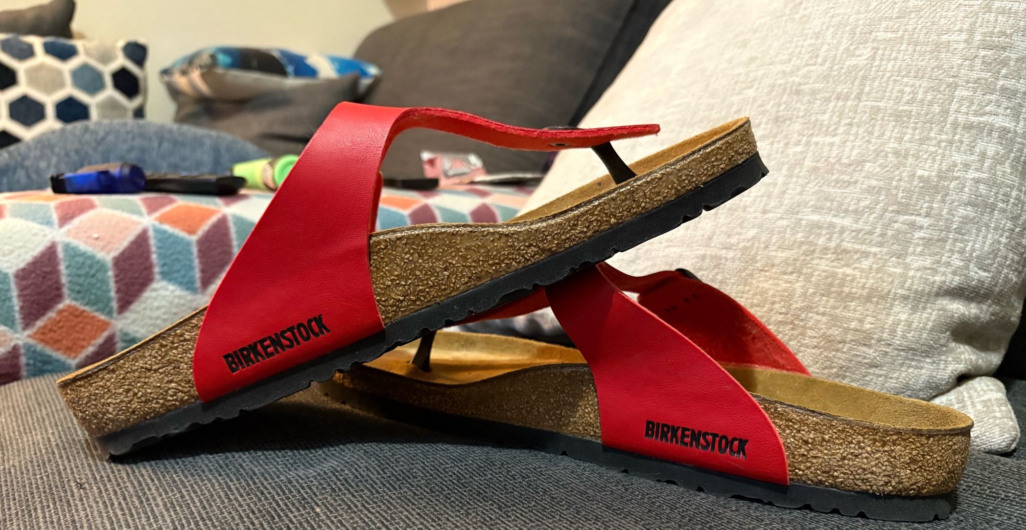 Red Birkenstock Size 10M Great cond