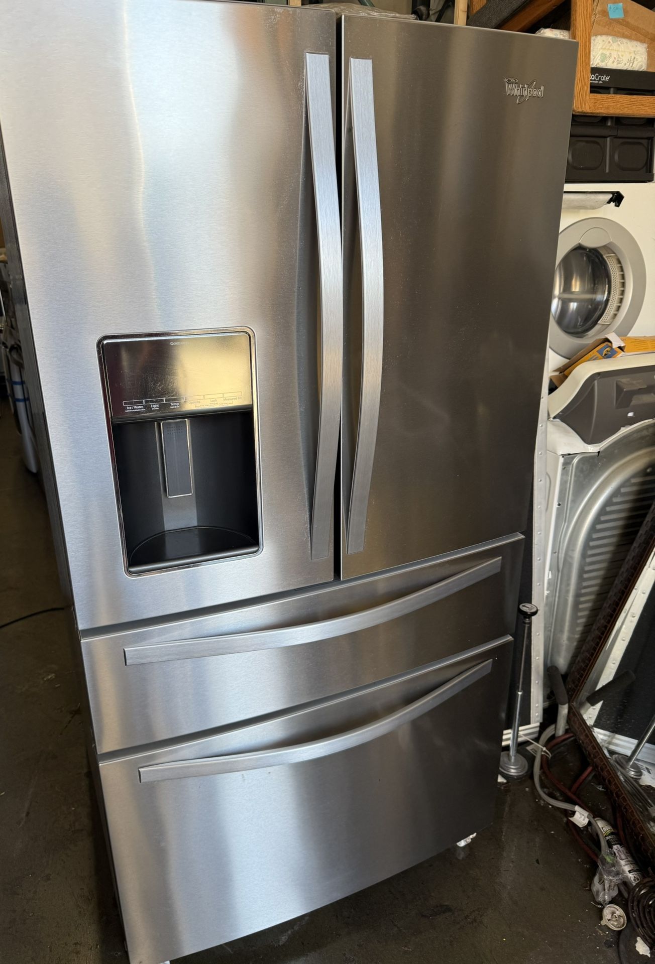 Whirlpool stainless steel refrigerator
