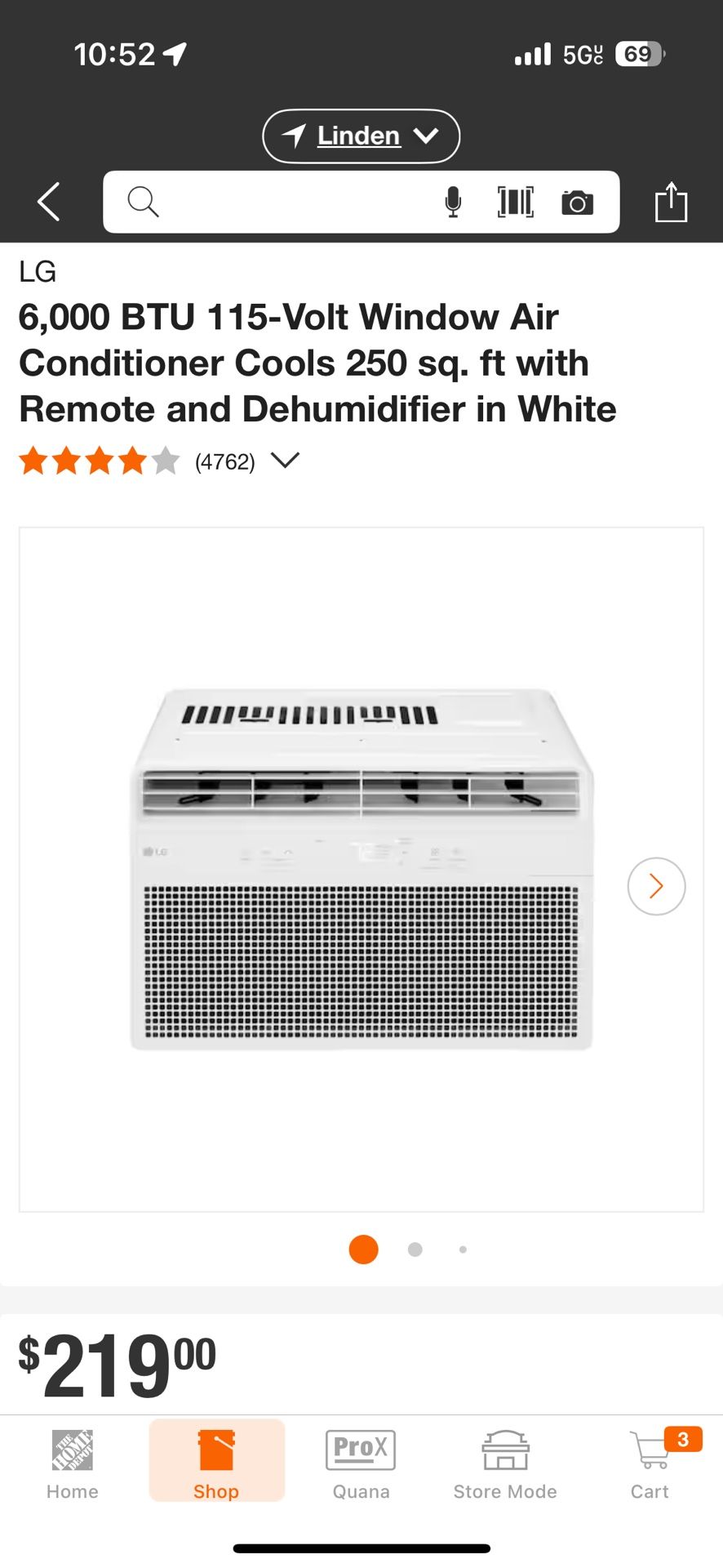 AIR CONDITIONER (6000)) BTU
